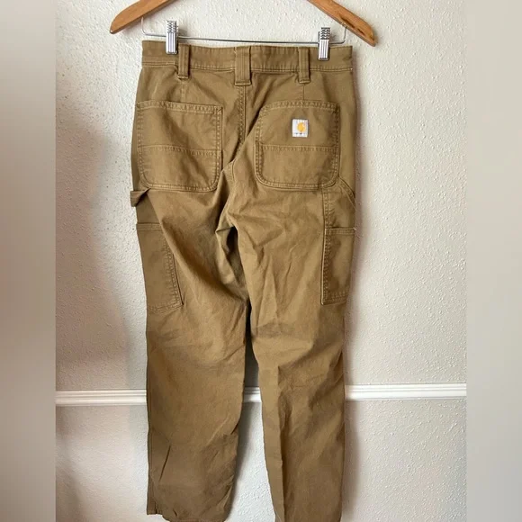 Carhartt Women’s Loose Fit Tan Cargo Canvas Pants SZ 2 - Picture 4 of 11